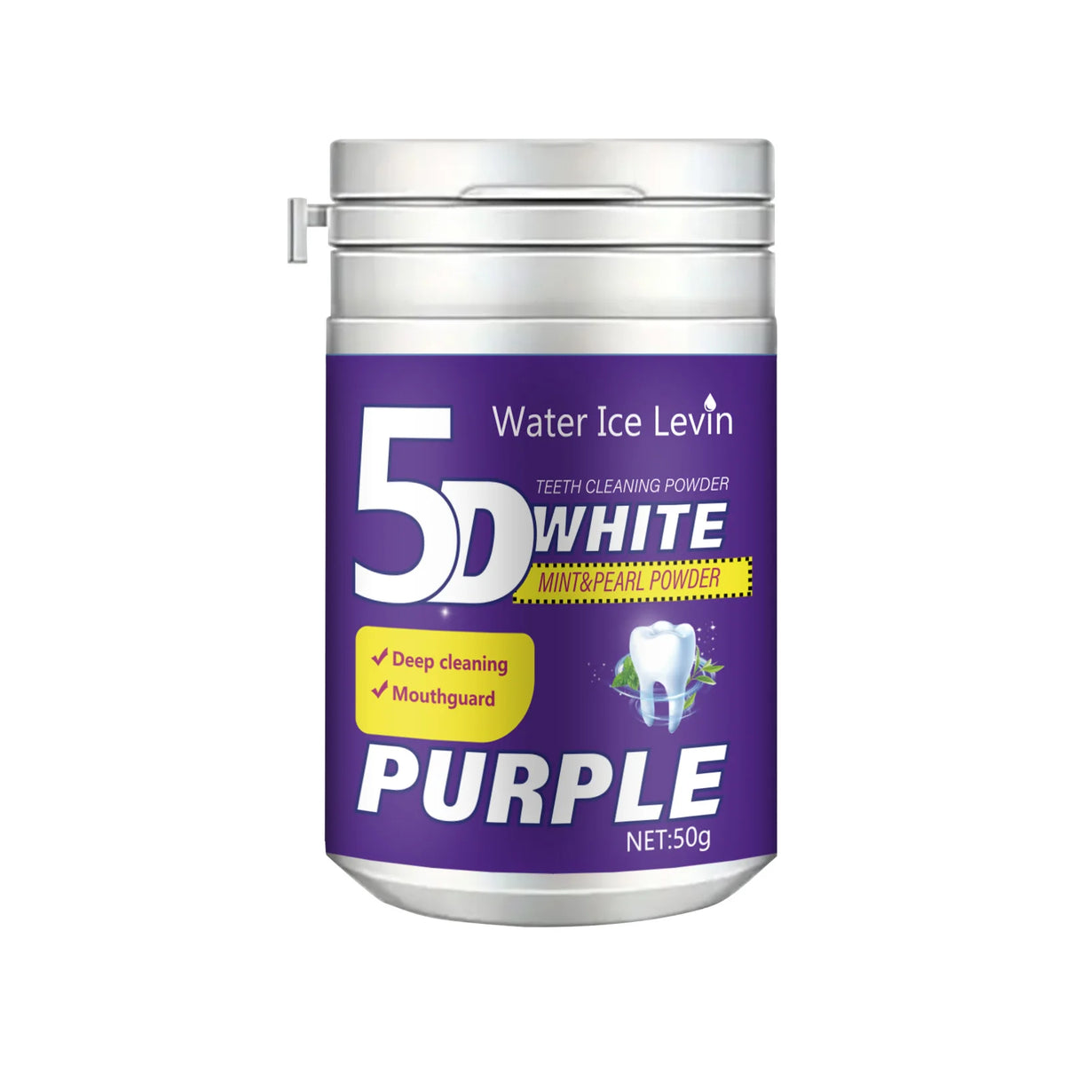 Simple Purple Brightening Powder - Conceals Stains, Non-Sensitive - Enamel-Safe Toothpaste Whitening Powder Suitable for Coffee, Tea, Food, Wine, and Tobacco Stains.