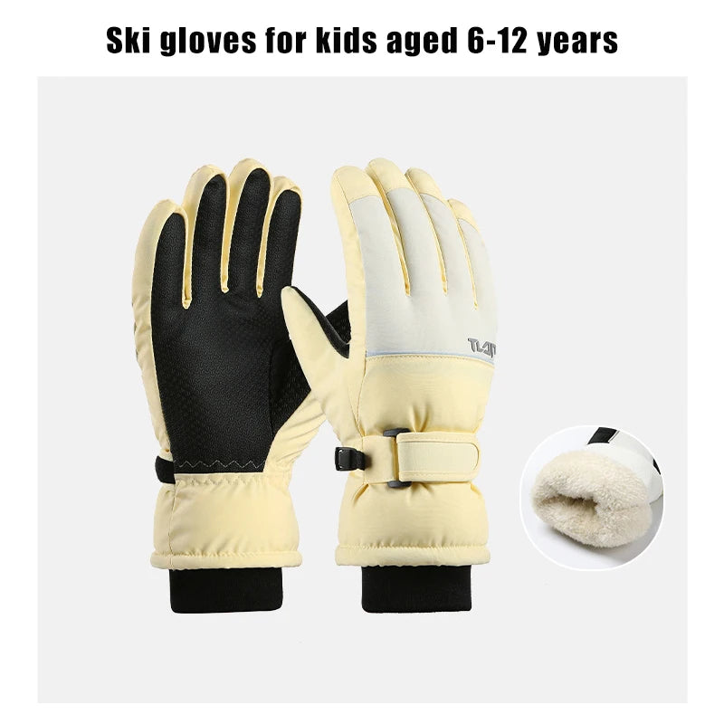 Gants Hiver Enfant Imperméables Antidérapants | Ski & Cyclisme Extérieur | Garçon Fille