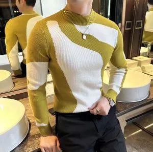 Men's T Shirts Autumn Winter New Turtleneck Long Sleeve T-Shirts For Men Clothing 2025 Slim Fit Casual Basic Tee Shirt Homme 5XL