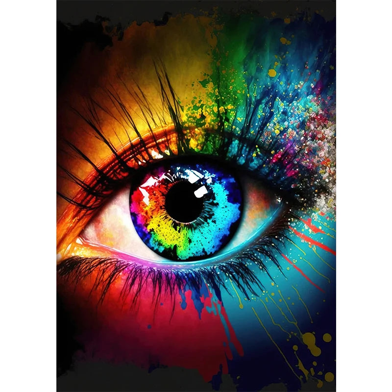 Classic Abstract Wall Art, Eye Features Mural, HD Canvas Print Poster for Home Living Room Bedroom Office Decoration Cuadros