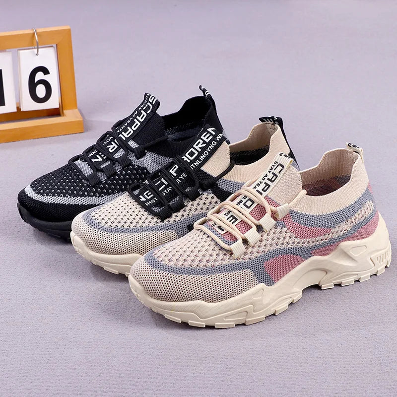 Sneakers Chunky Femme 2025 | Mesh Respirant Semelle Souple | Running & Sport Casual Printemps-Automne