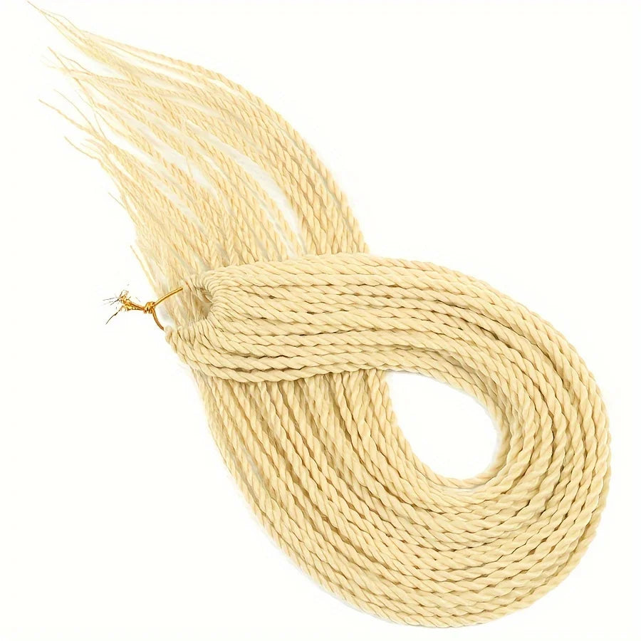 Tresses Senegalese Twist Crochet 24 Pouces | Dreadlocks Synthétiques | 30 Racines | Extensions Femme