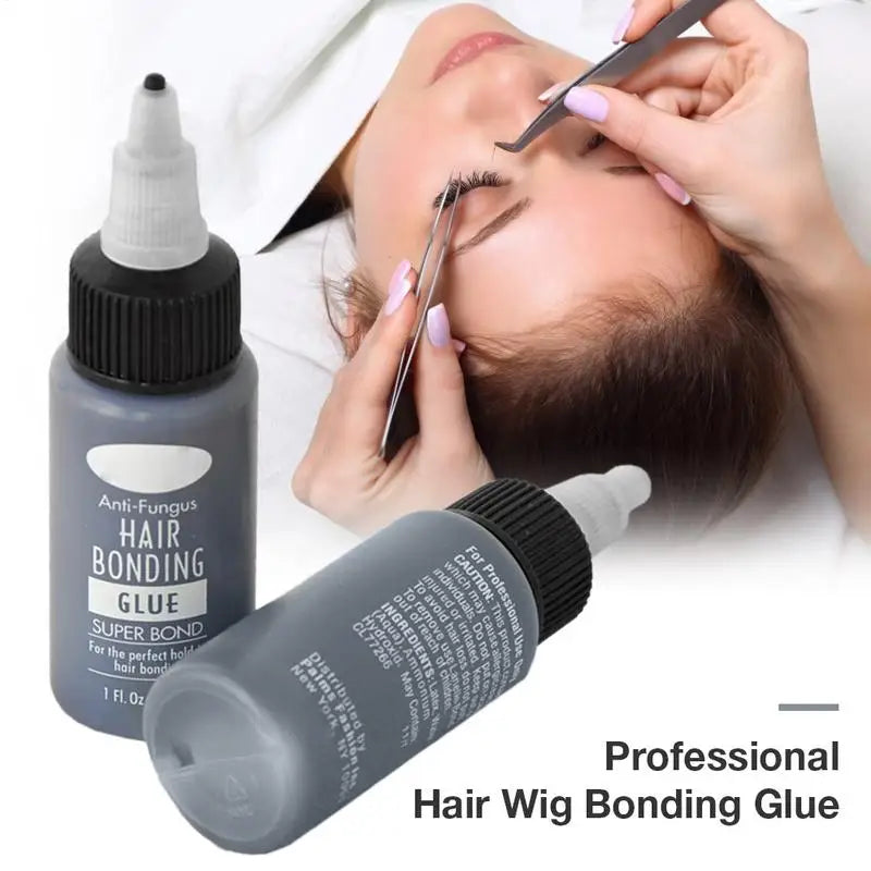 30ml Hair Glue For Wigs Quick-Dry Adhesive For Wigs Powerful Hair Bond Glue For Quick Fixes Waterproof Versatile Adhesive
