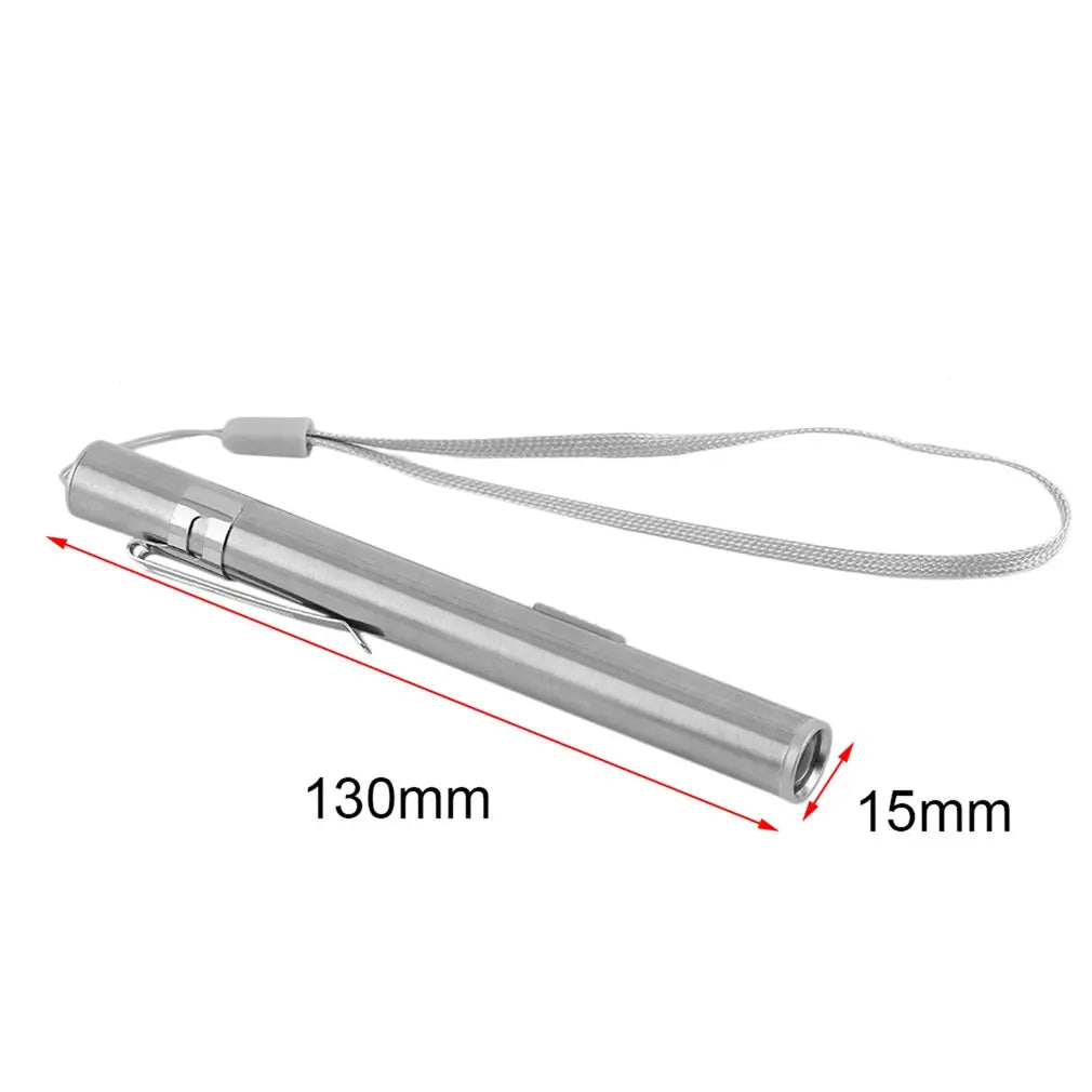 USB Rechargeable Portable Pen Light Handy Mini Medical Flashlight LED Torch Lamp with Stainless Steel Clip Pocket LED Lights