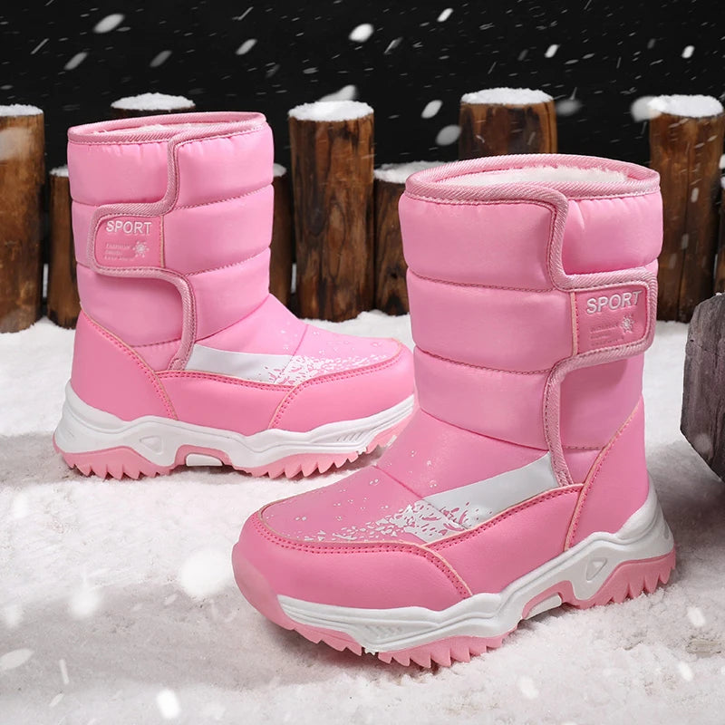Bottes de Neige Enfants Princesse Élégantes | Imperméables Peluche | Garçons & Filles | Hiver Outdoor