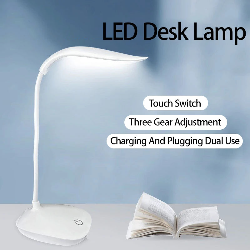 Lampe de Bureau LED de Lecture Portable | Charge USB | Tactile Dimmable | Protection des Yeux | Bureau & Chambre