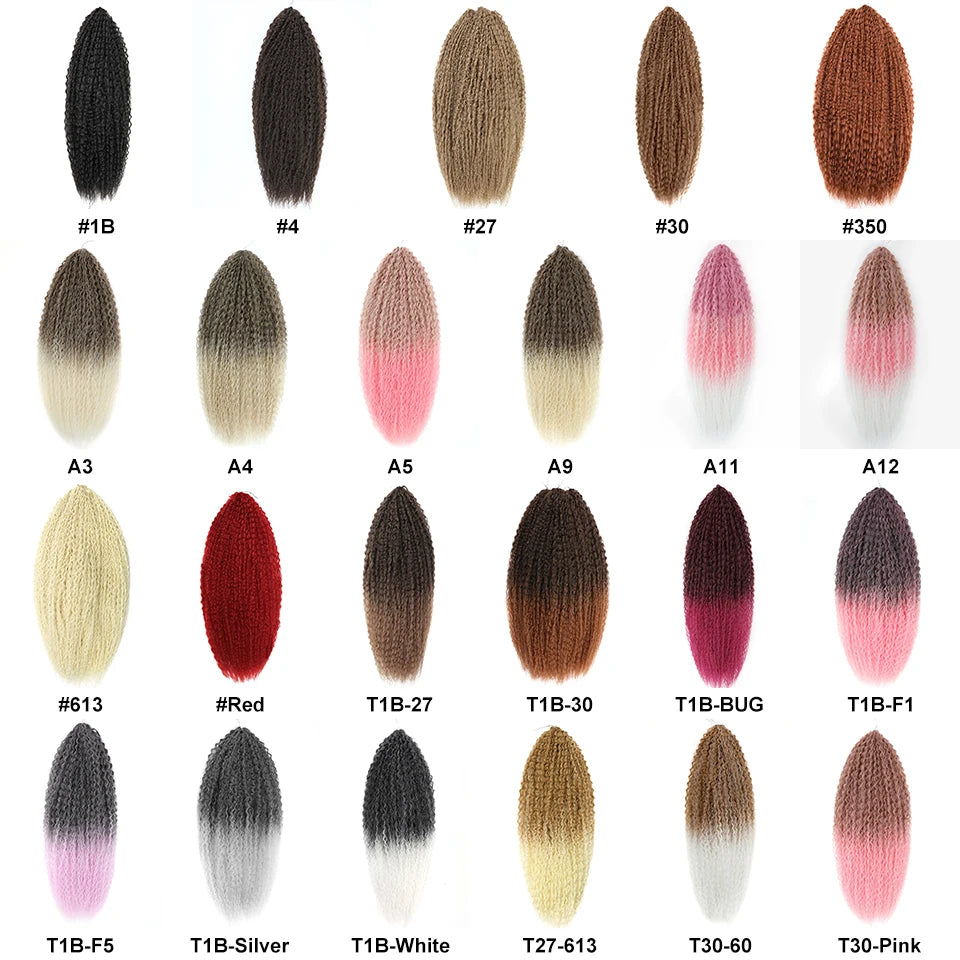 Extensions Crochet Kinky Curly Twist | Ombre Blonde | Water Wave | Synthétique | 20 Pouces | Femme