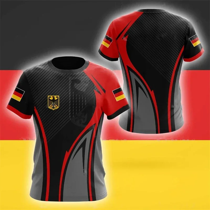 T-shirt à manches courtes pour homme | Motif drapeau allemand
