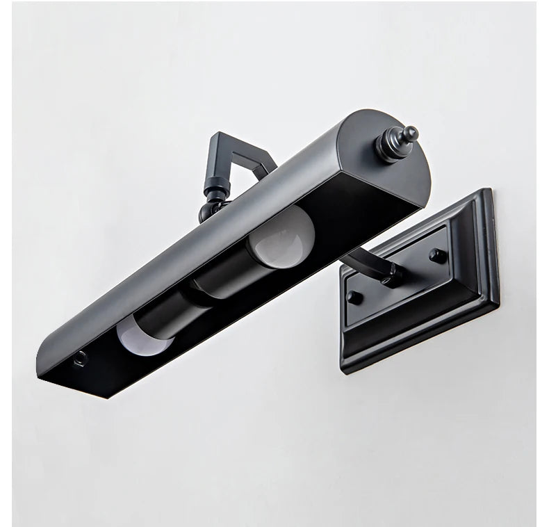 Applique Murale LED Rétro | Lumière Miroir Salle de Bain & Coiffeuse | Fer Forgé | E14