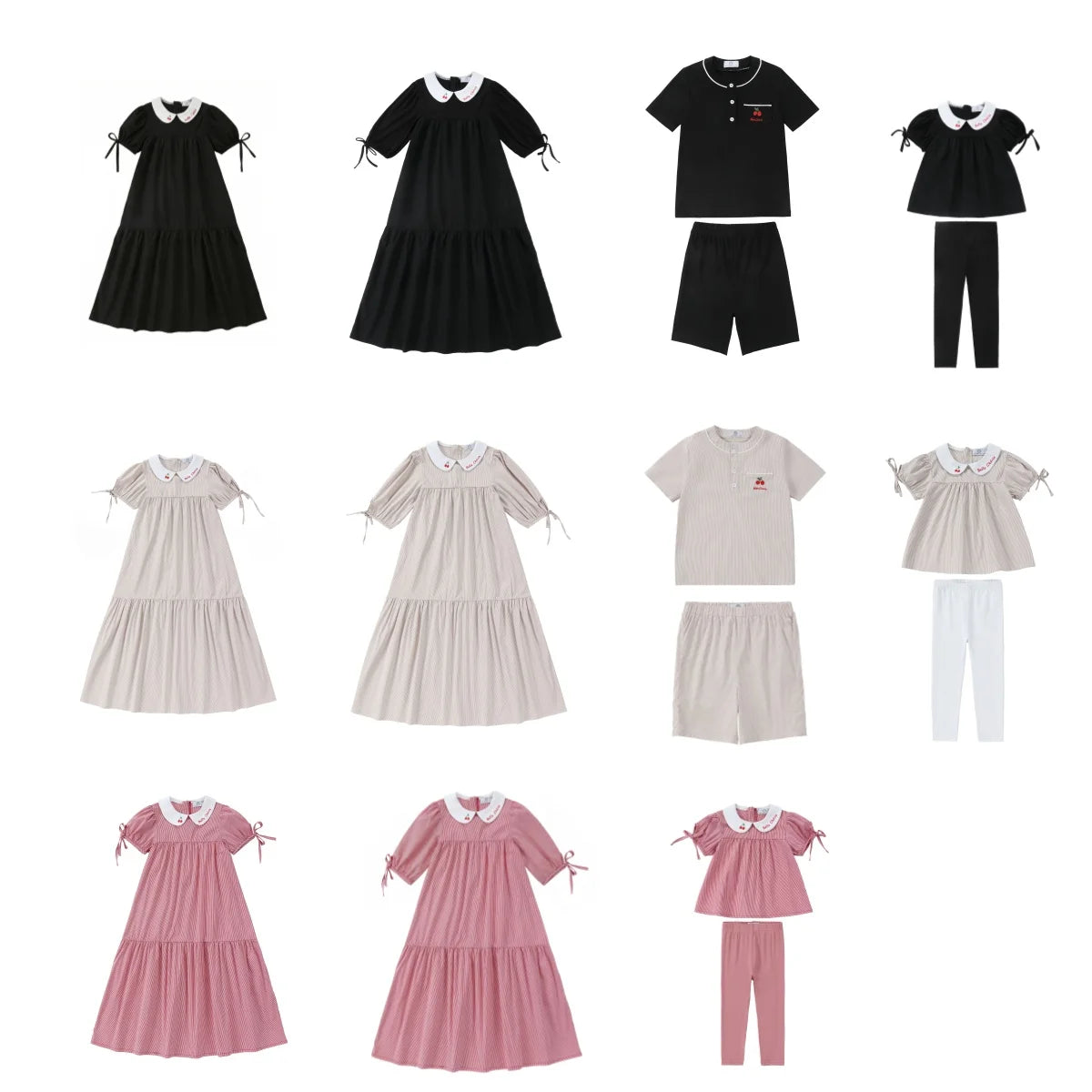 AP SS26 Friday Night Pinstripe Collection Kids Boys Girls Cotton Striped Maxi Dress Shirt Baby Set Family Matching Clothing