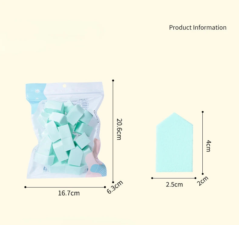 Makeup Puff, Hydrophilic Water-soaked Big Pentagon Makeup Puff, 25 Pieces in A Bag Make Up Accessories  Makeup Sponge  Beauty