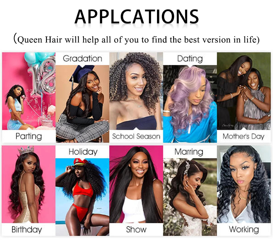 Queen Hair Real HD Invisible Wig 13x6 13x4 5x5 6x6 7x7 Undetectable Lace 100% Raw Human Hair Wigs Body Wave / Straight