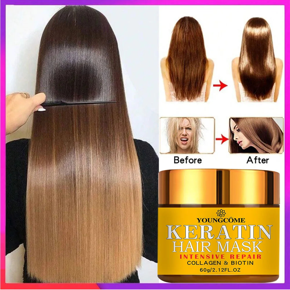 Hair Repair Hair Mask Biotin Collagen Keratin Treatment Hair Conditioner Hair Essential Oil Nourishing for Dry Damaged