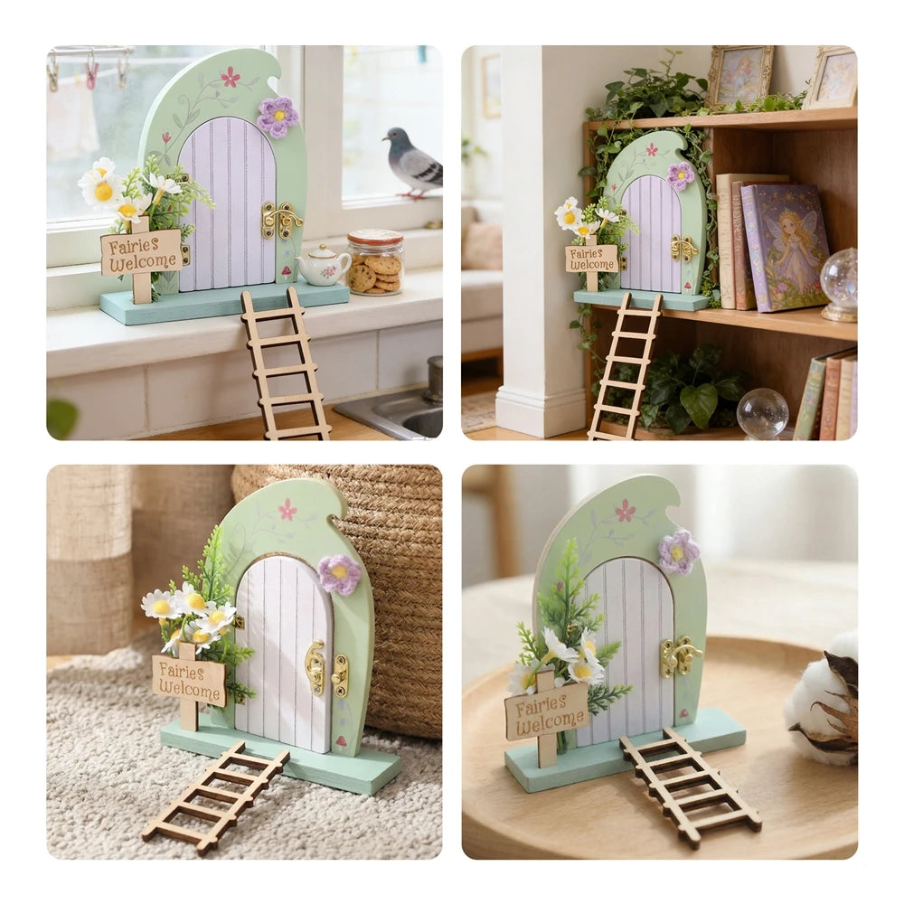 Porte Miniature Fée en Bois | Décoration Chambre Enfant & Jardin | Accessoire Conte de Fées