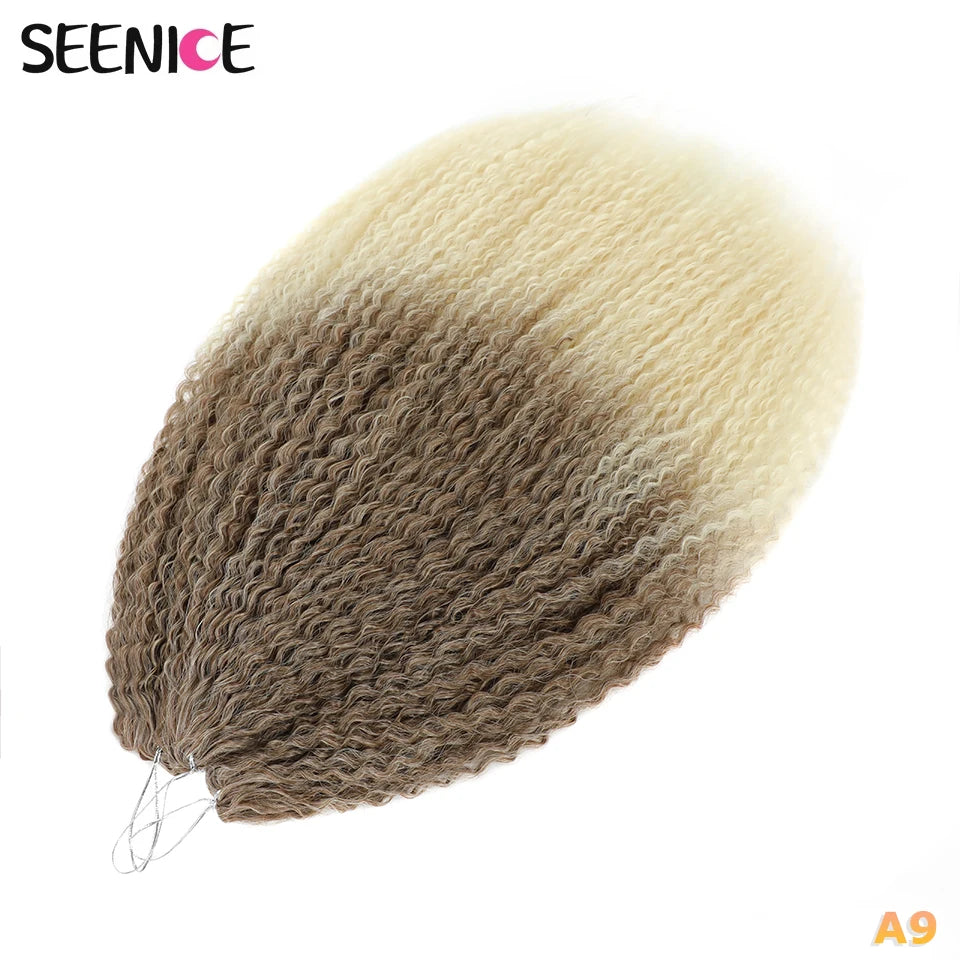 Extensions Crochet Kinky Curly Twist | Ombre Blonde | Water Wave | Synthétique | 20 Pouces | Femme