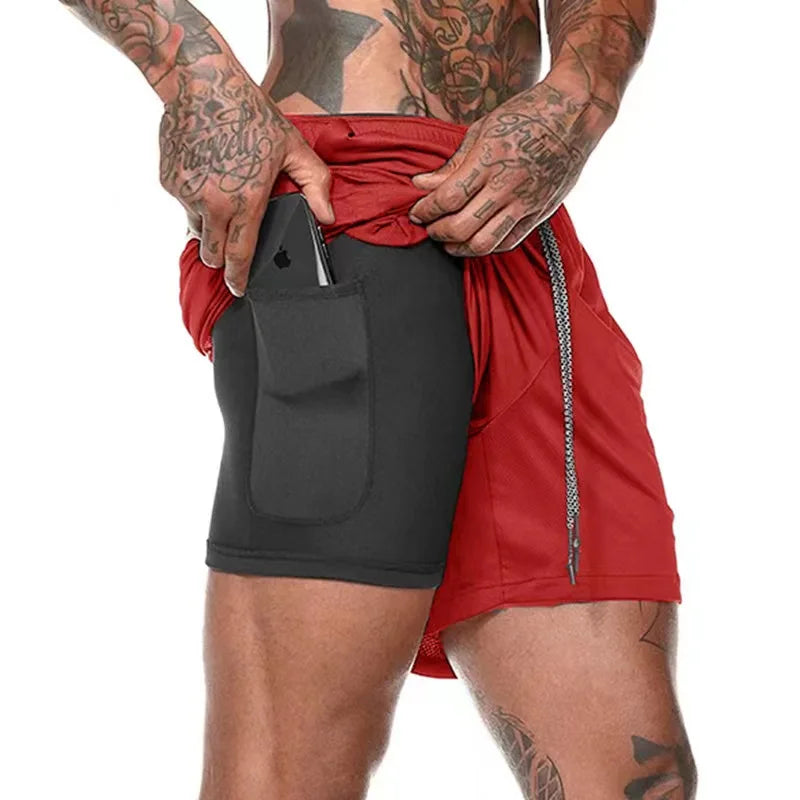 Short de sport uni pour homme | Polyester