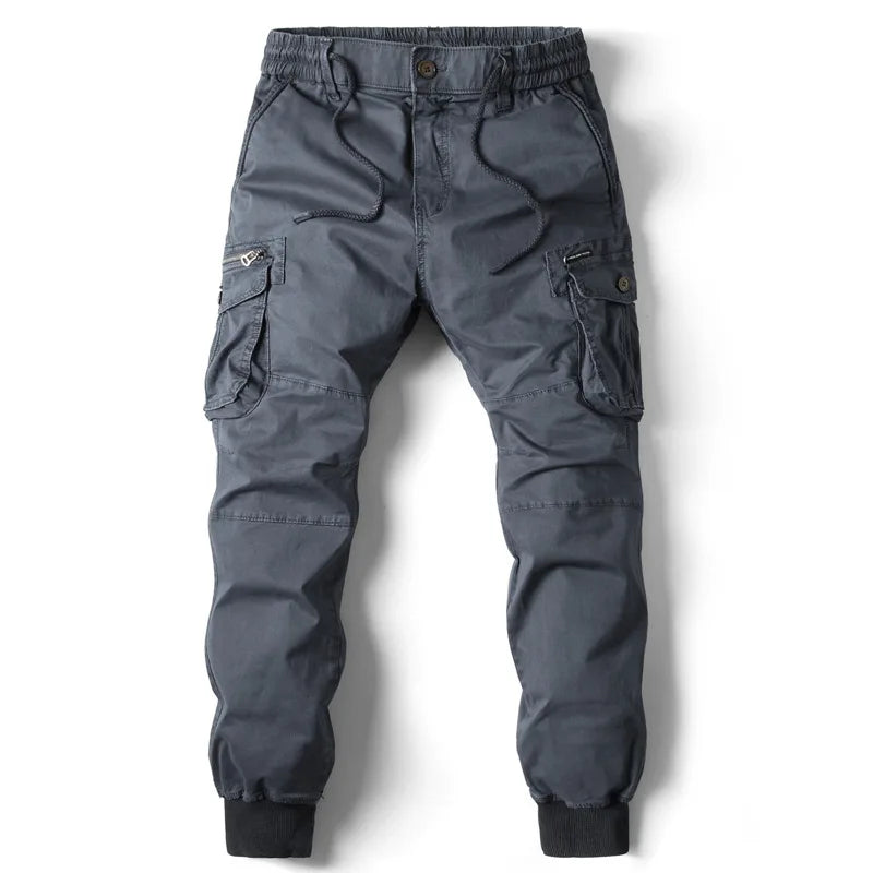 Men's Cargo Jogger Casual Pants Cotton Full Length Tactical Military Trousers