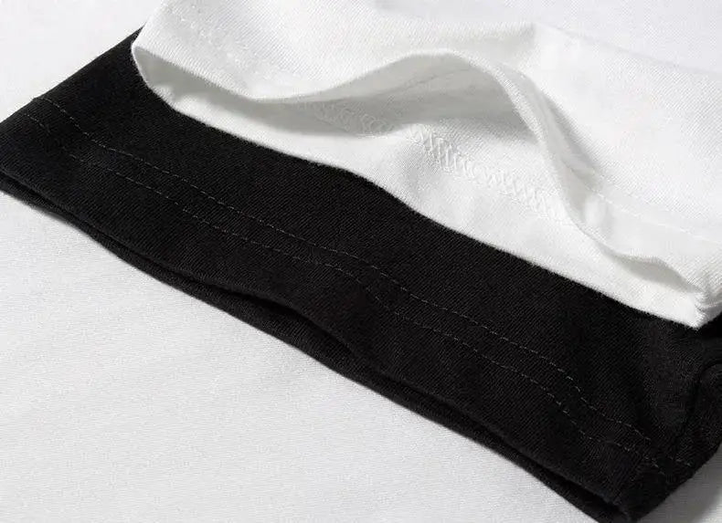 T-shirt à lettres pour homme | Col rond et manches mi-longues
