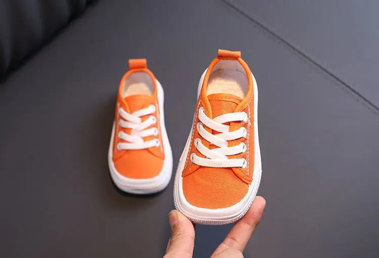 Kids Non-slip Comfort Sneakers, Toddlers Tennis Shoes, Children's Sport Canvas Shoes, Lace-up Girls Flat Boys Casual Shoes