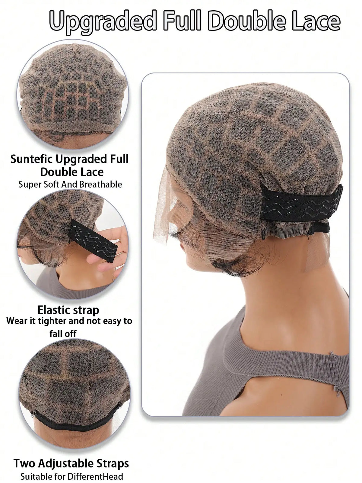 Bonnet Perruque Tressée Synthétique | Avec Baby Hair | Crochet Wig Cap | Full HD Lace Double | Femme