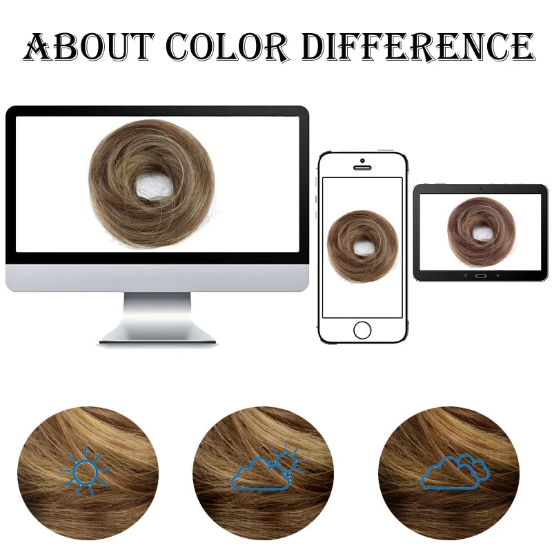 WIGSIN Synthetic Messy Donut Hair Buns Updo Chignon with Elastic Hair Extension for Women Daily Lazy Hair Accessories