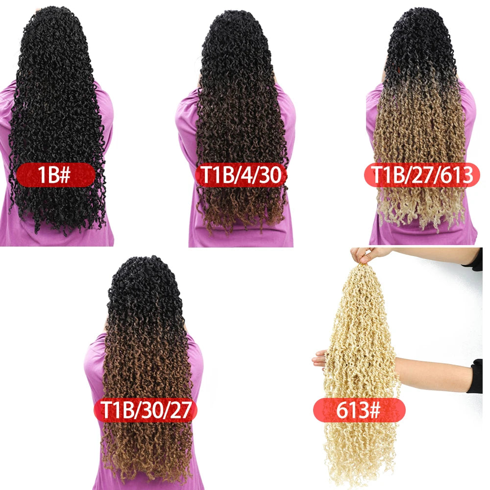 Tresses Crochet Senegalese Twist Bouclées Longues | Ombre Brun Blonde | Pré-Loop | Passion Twist | Synthétique