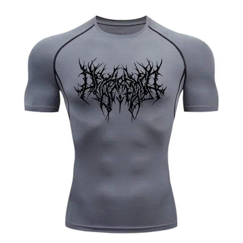 Men's T-shirt Men Running Sport T Shirt Men Compression Fitness Tops Tee Quick DryTight Training Gym Sport Running Shirts Jersey