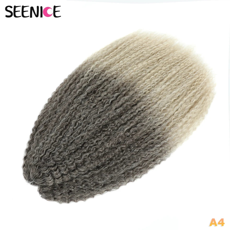 Extensions Crochet Kinky Curly Twist | Ombre Blonde | Water Wave | Synthétique | 20 Pouces | Femme