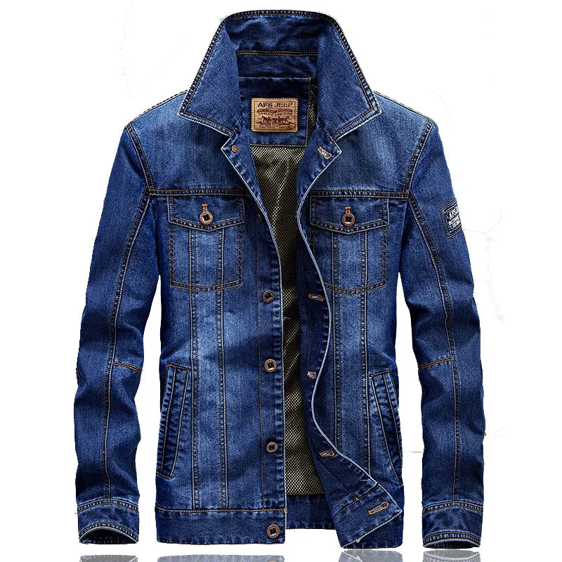High Quality Men's Denim Jacket Coat 5XL Oversized Overcoat Spring Autumn Retro Cowboy Jacket Men Clothing Casual Outerwear
