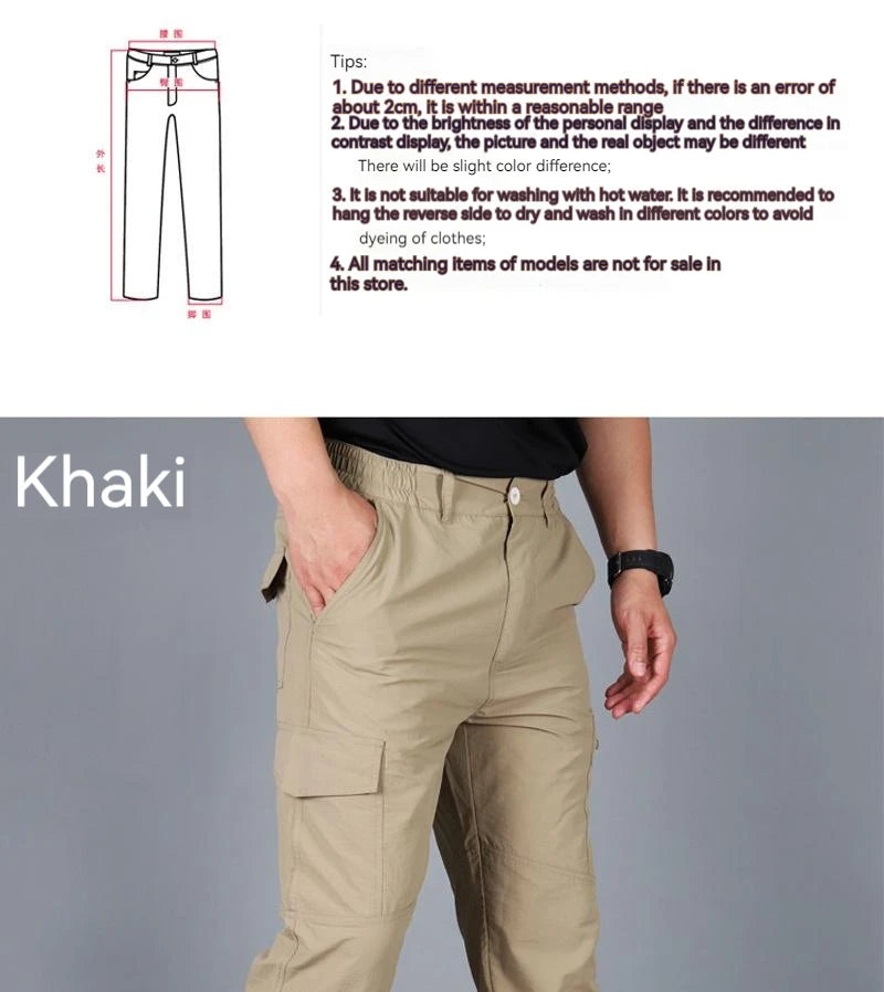 Men's Cargo Pants Army Military Tactical Pants Streetwear Jogger Trekking Hiking Mountain Work Tourism Trousers Slim Fit