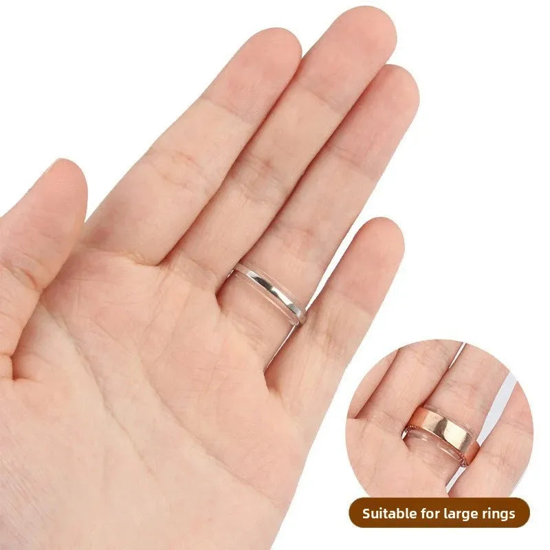12Pcs 1 Set Ring Adjustment Pad Ring Size Adjuster Fixed Reduction Pad Invisible Ring Holder Retainer Shrinker for Large Rings