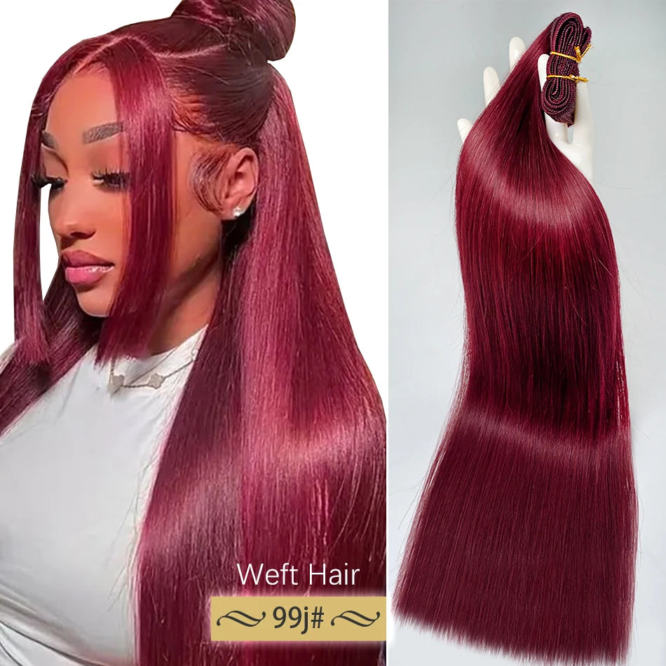 Tissage Weft Remy Européen | Lisse & Bouclable | Blonde Naturelle | 18-30 Pouces | Extensions Salon