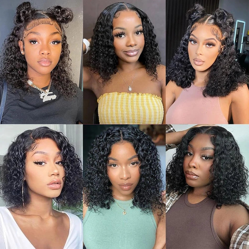 Tissage Kinky Curly Cheveux Humains Courts | Avec Closure | 100% Non-Traité | Remy Naturel