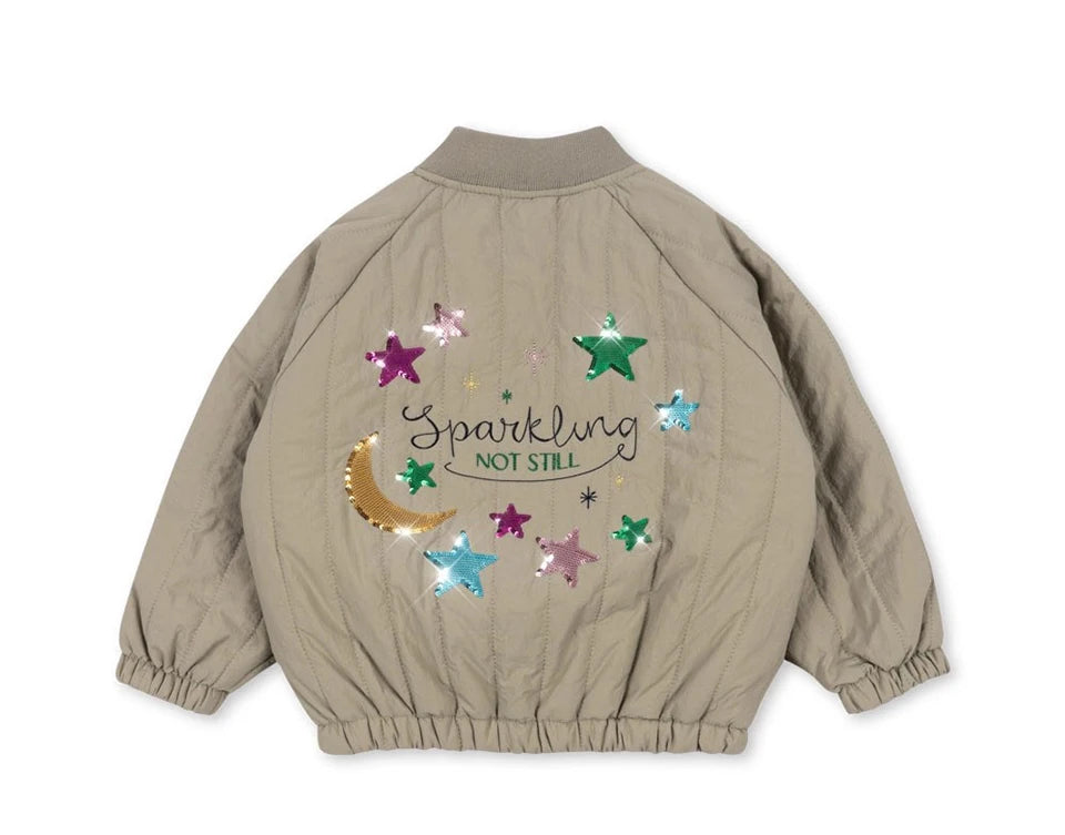 Manteau Polaire Paillettes Fille | Laine d'Agneau | Broderie Garçon | Vêtement Enfant Hiver