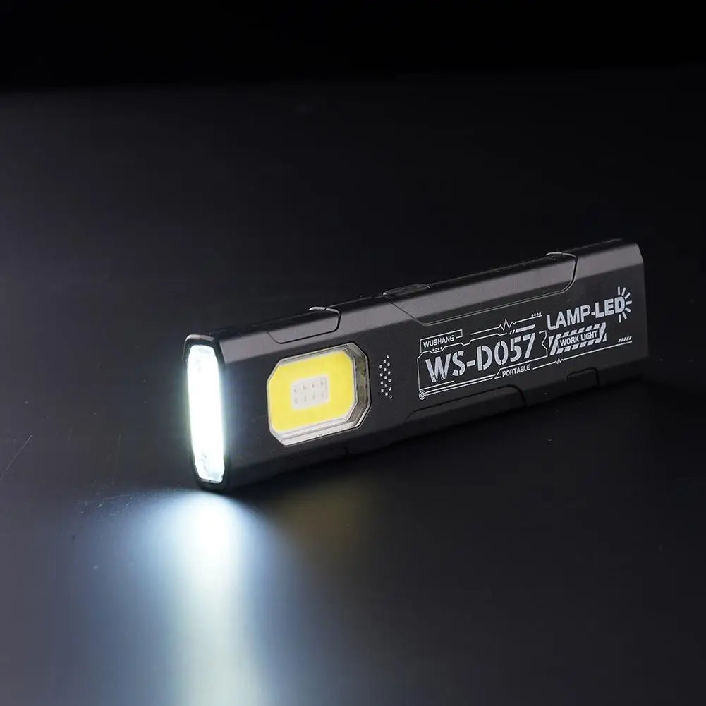 Mini Portable Rechargeable LED Torch Light, Waterproof Outdoor Work Pocket Flashlight with Magnetic Grip, Compact LED Flashlight