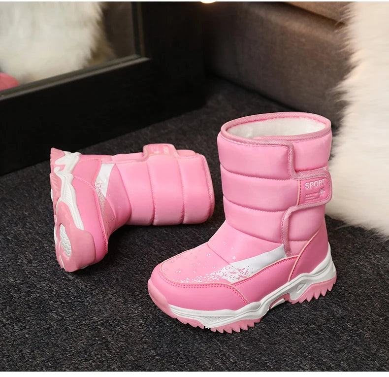 Bottes de Neige Enfants Princesse Élégantes | Imperméables Peluche | Garçons & Filles | Hiver Outdoor