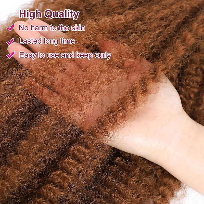 Marley Twist Braiding Hair Crochet Braids Long Afro Kinky Synthetic Fiber For Braiding Hair Extensions
