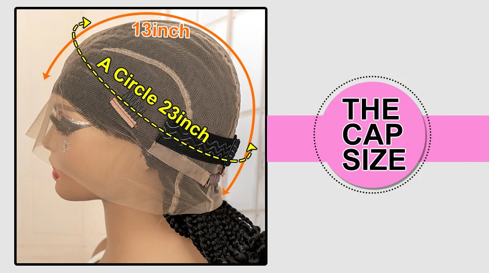 Perruque Tresses Cornrow Synthétique | Full Lace | Knotless Boucles Extrémités | Afro | Lace Frontal | Femmes Noires