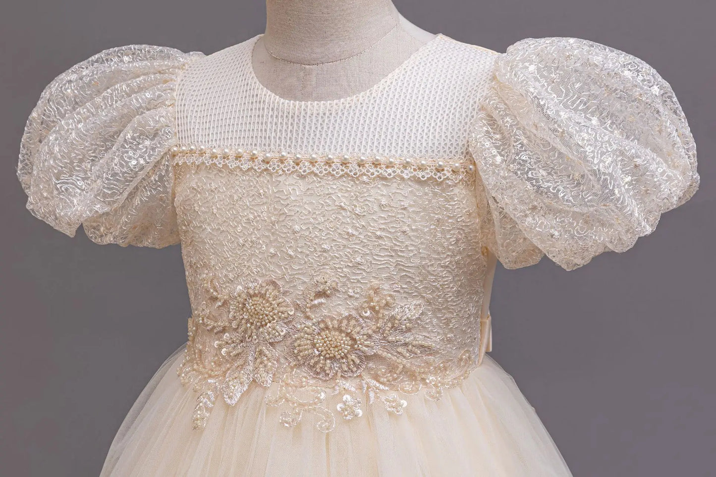 New Girl Evening Dresses Festive Clothing Children Elegant Wedding Dress for Party Girls' White Clothes