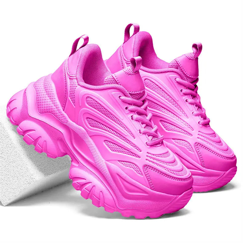 Sneakers Chunky Femme Tendance | Semelle Plateforme Respirante | Rehaussante | Printemps-Automne