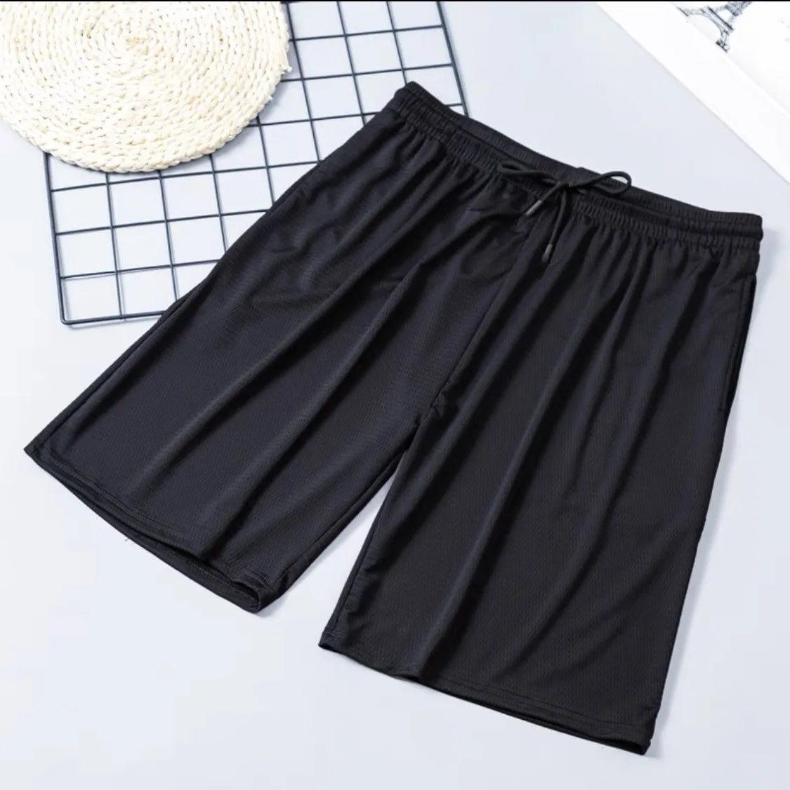 Short uni en polyester pour homme | Style décontracté