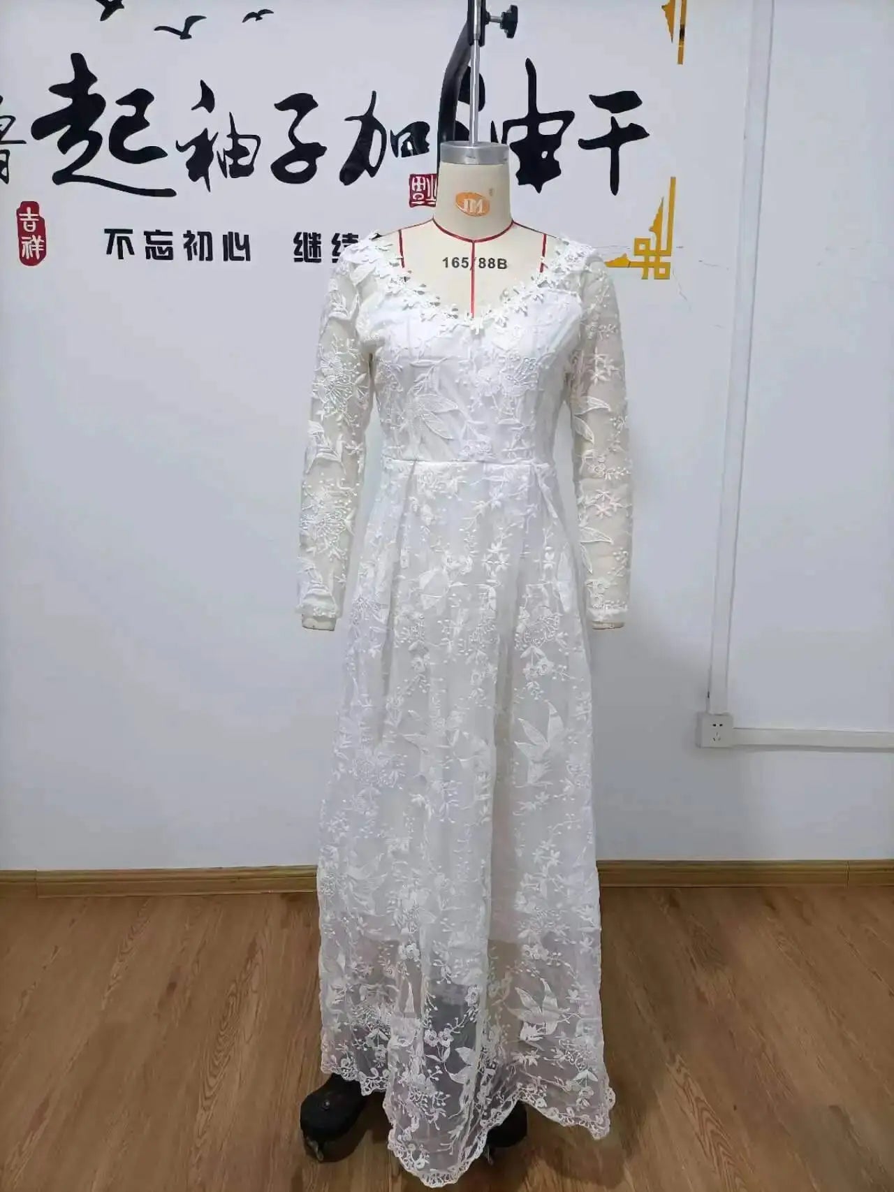 2026 New Women's Dress Lace Deep v Long Sleeve Dress Long Dress Long Dress Gown Vestidos De Festa