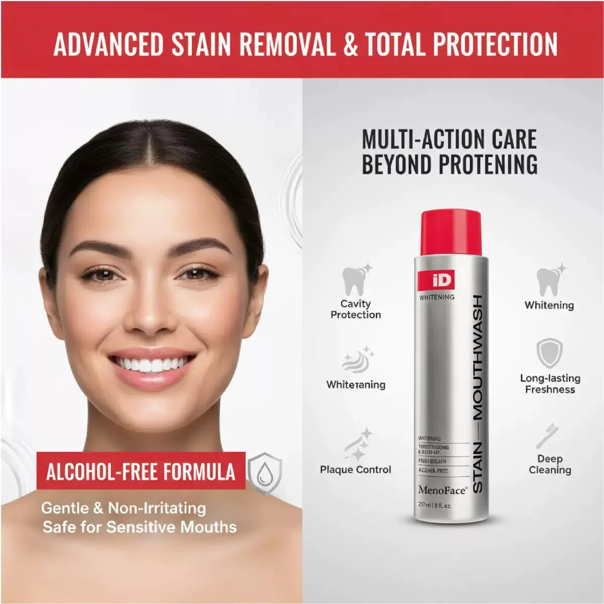 Stain Removal Mouthwash for Teeth, Yellow Stain Remover, Fresh Breath, Eliminates Mouth Odor, Oral Hygiene Cleaning Mouthwash