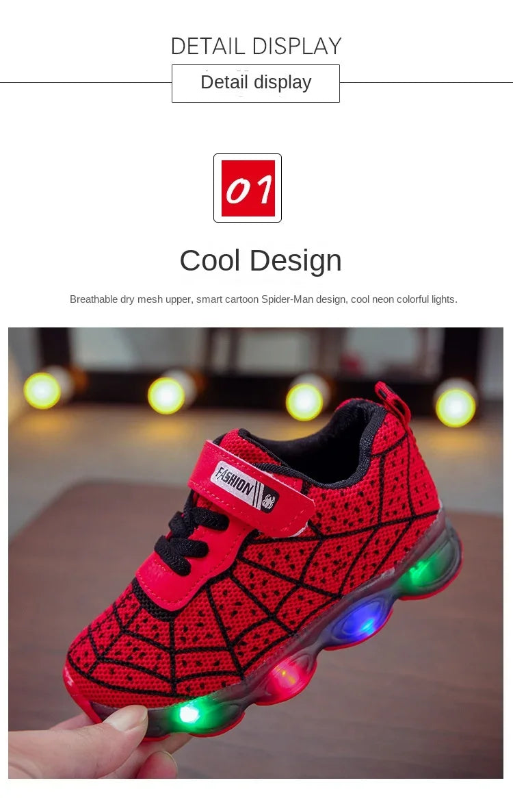 Children's Cartoon Sneakers 2026 Boys New Casual Sport Shoes Spring Summer Breathable Student Shoes Kids Casual Shoes for 1-12 Y