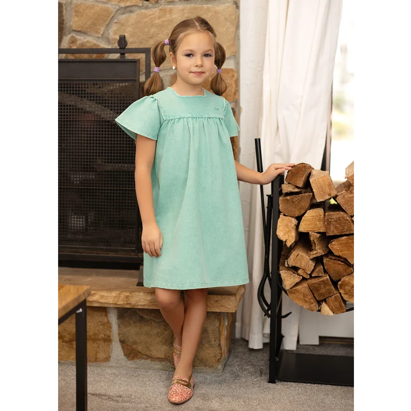 Collection Denim Vert Ali Co SS26 | Robe Chemise & Salopette Coton | Fille & Garçon | Restockage