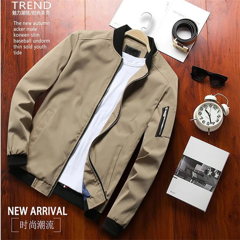 Blouson zippé ajusté pour homme | Style bomber