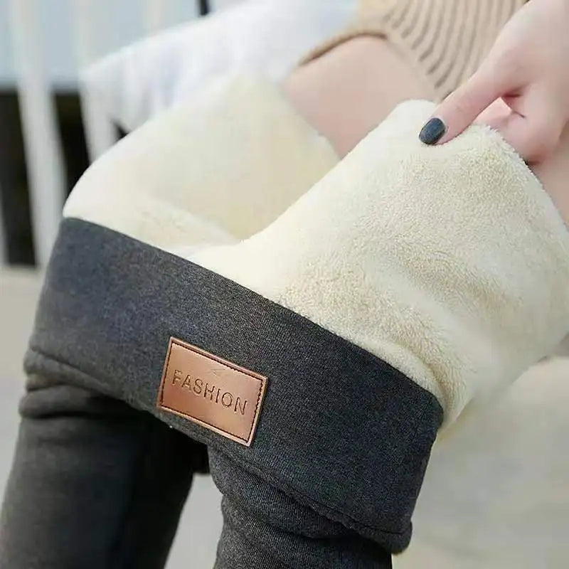 Legging Femme Hiver Épais Chaud | Agneau Cachemire | Taille Haute Polaire | Slim Velours