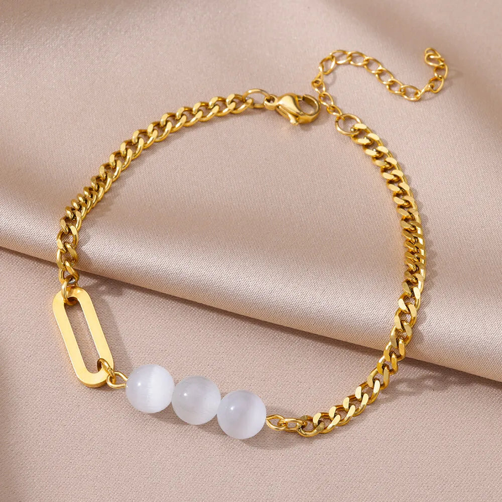 Bracelet de Cheville Femme Été | Chaîne Acier Inoxydable | Accessoires Plage | Bijou Pied Élégant