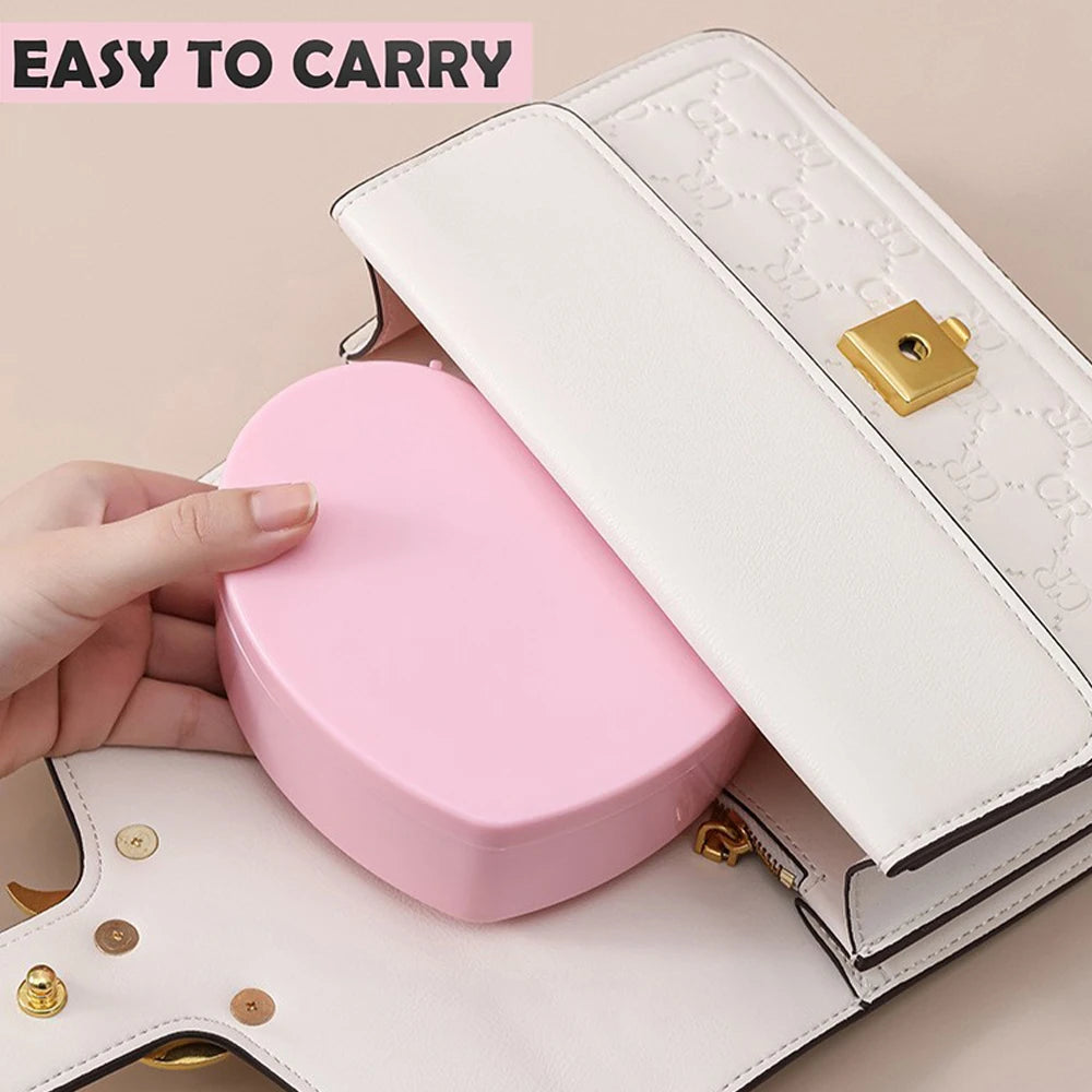 Boîte Rangement Accessoires Cheveux avec Miroir | Pinces Barrettes Élastiques Fille | Étui Voyage Portable
