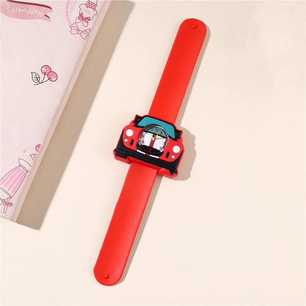 Fashion Children Students Cartoon Watch Car Pattern Kids Boys Girls Watch Gifts